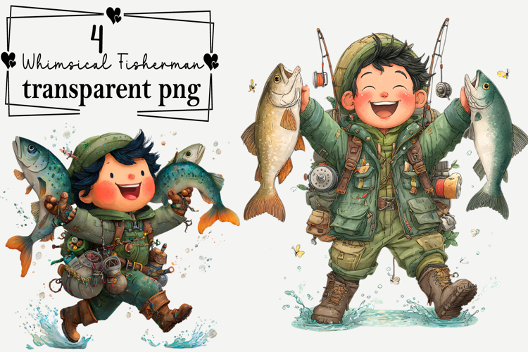 Cute Fishing Clipart Image 24