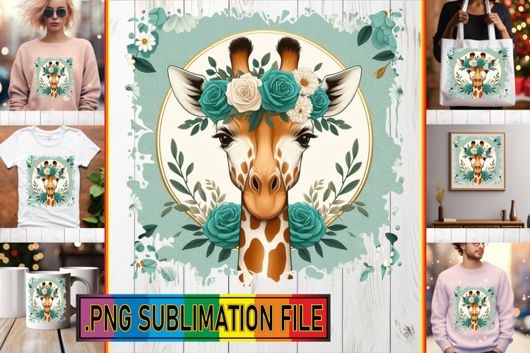Cheerful TSHIRT PNG Gift Ideas, Giraffe