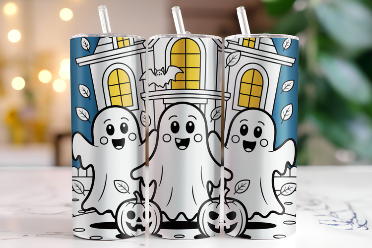 Halloween Boo Tumbler Wrap | Sublimation | Tumblers