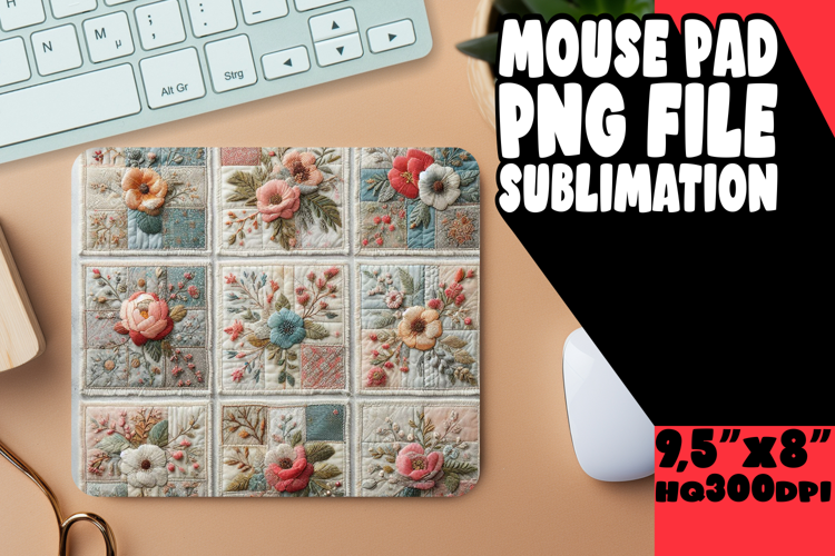 Joyful Desk Pad Sublimation Style, Patchwork