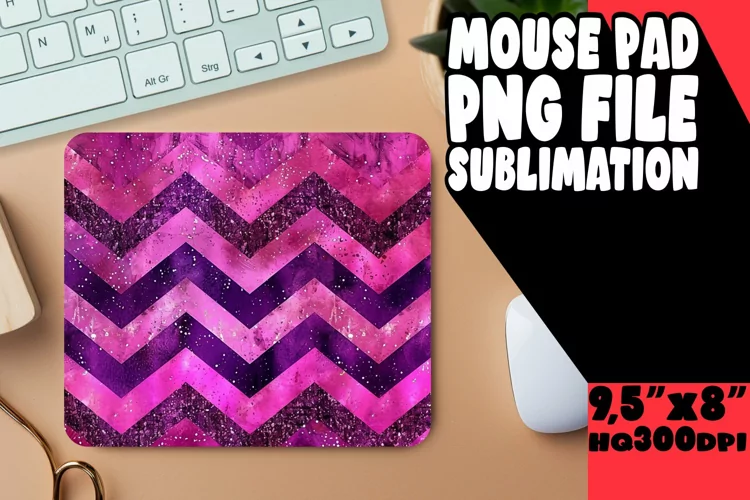 Sparkly Vibrant Stripe Mouse Pad