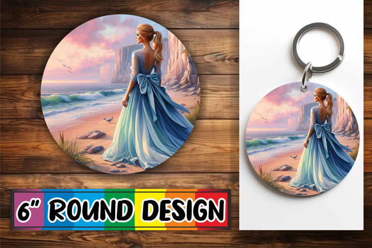 Cheerful Round Car Coaster, Women