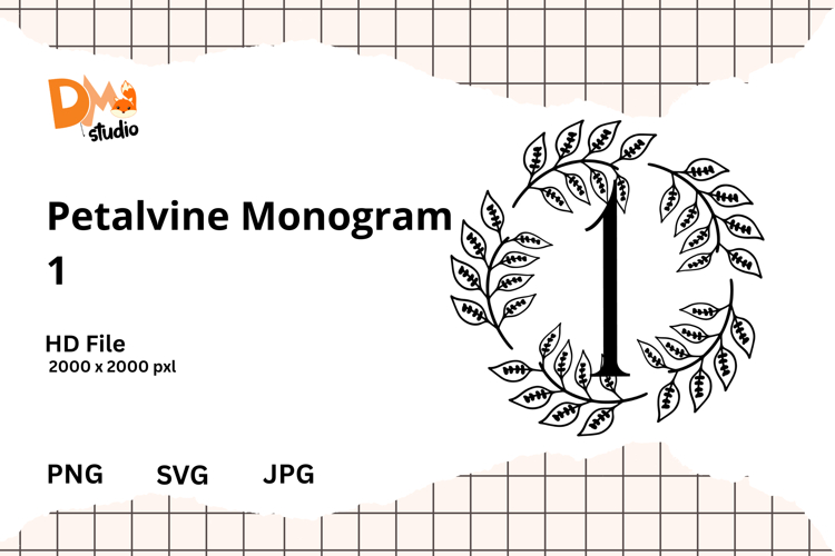 Floral Monogram Letter Svg Image 7