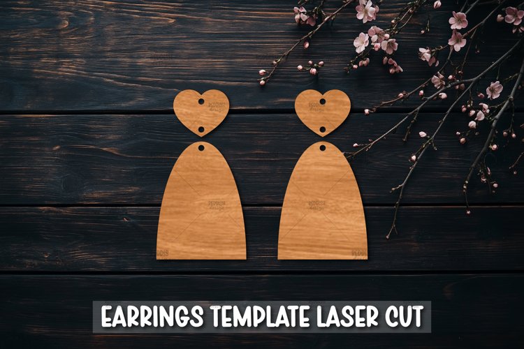 Heart Earrings Svg Image 21