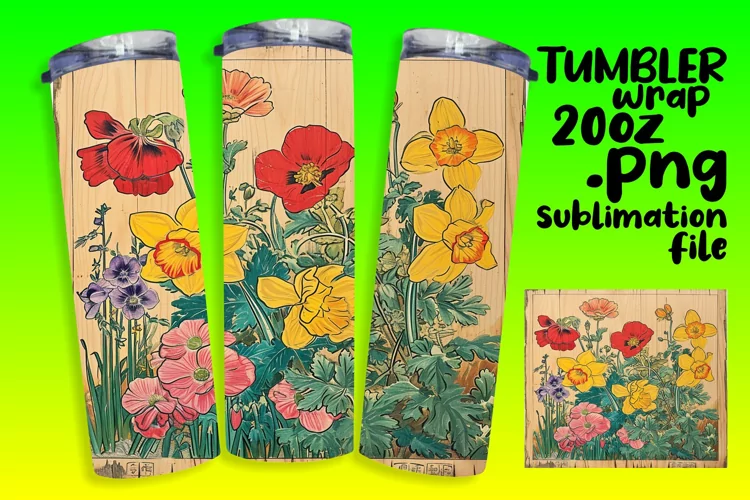 Vintage Blossom Sublimation Tumbler - 20oz Edition