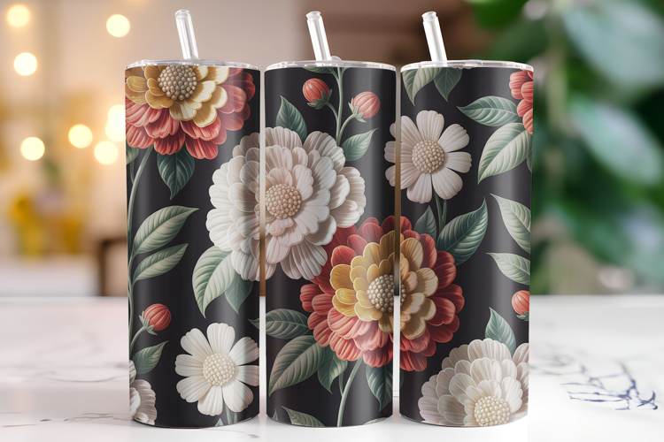 Flower Tumbler Wrap | Sublimation | Tumblers