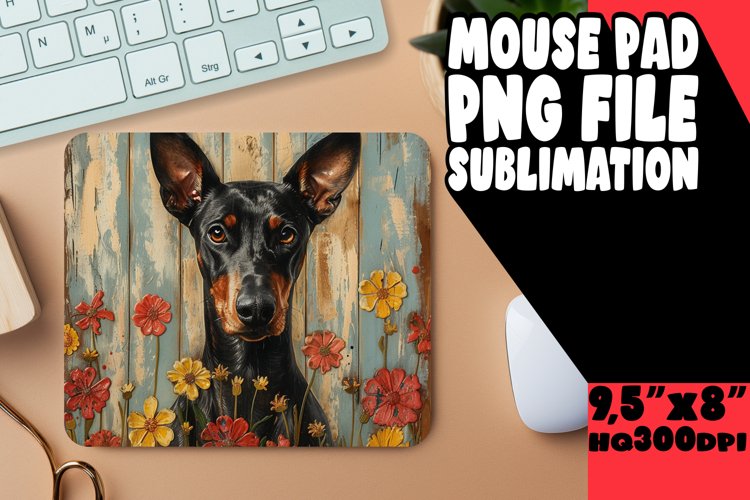 Wooden Dog Sublimation Desk Pad example image 1
