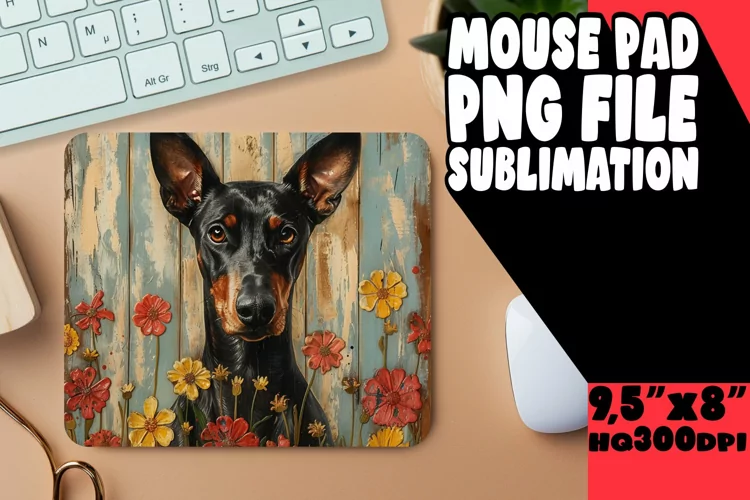 Wooden Dog Sublimation Desk Pad