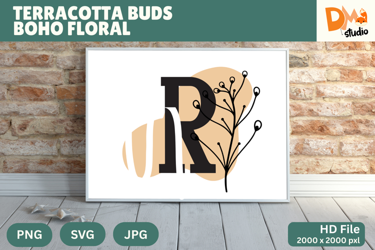 Floral Monogram Letter Svg Image 17