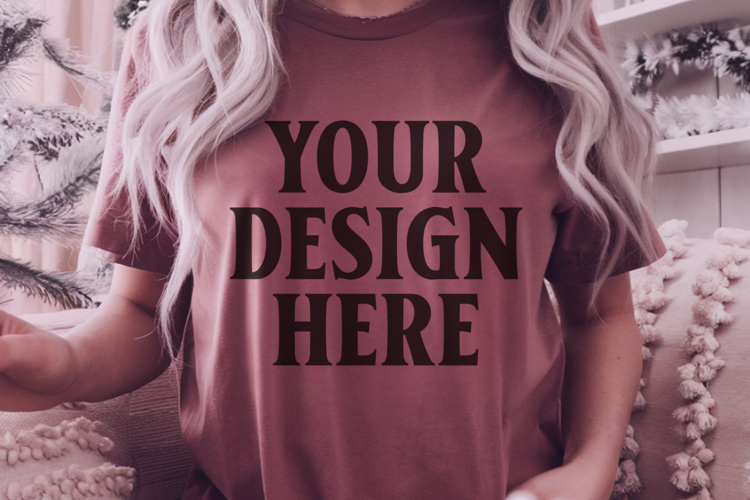 Chambray Christmas Comfort Colors 1717 Mockups, CC 1717 m