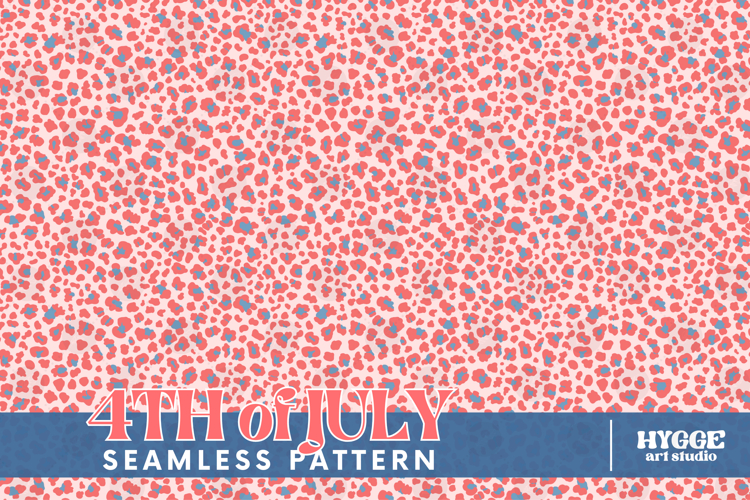 American 4th of July USA Patriotic Leopard Seamless Pattern