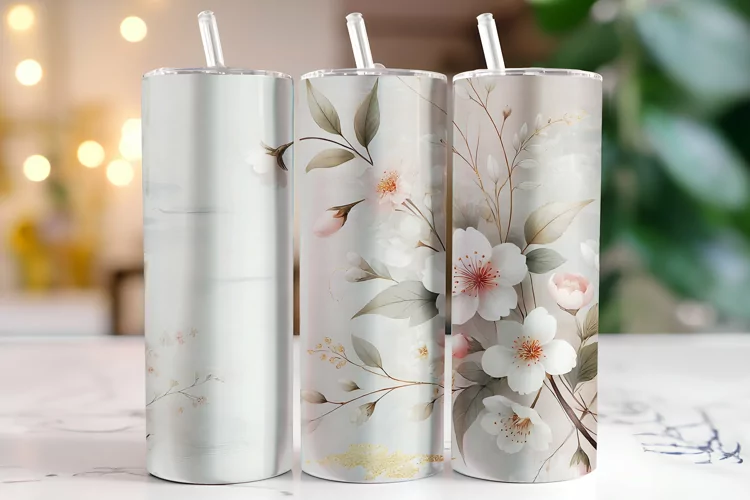 Flowers Tumbler Wrap | Sublimation | Tumblers