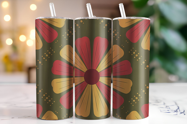 Flowers Tumbler Wrap | Sublimation | Tumblers