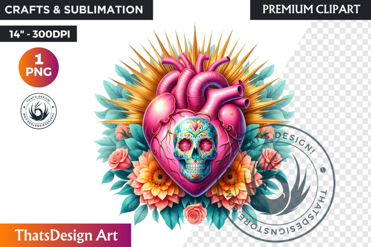 Pastel Floral Day of the Dead Clipart PNG,sugar skull design
