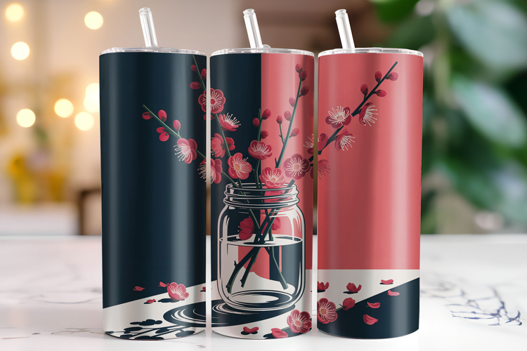 Flowers Tumbler Wrap | Sublimation | Tumblers