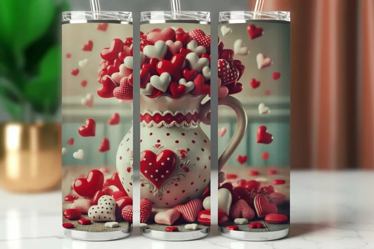 Valentine Tumbler Wrap 20 oz - vase