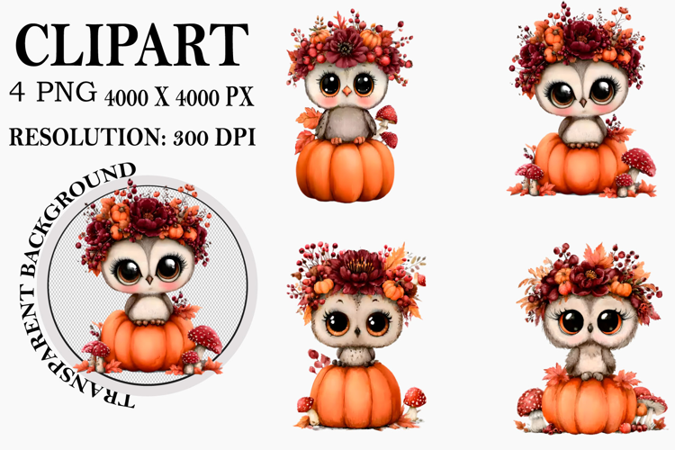 Whimsical Spooky Halloween Clipart Watercolor PNG