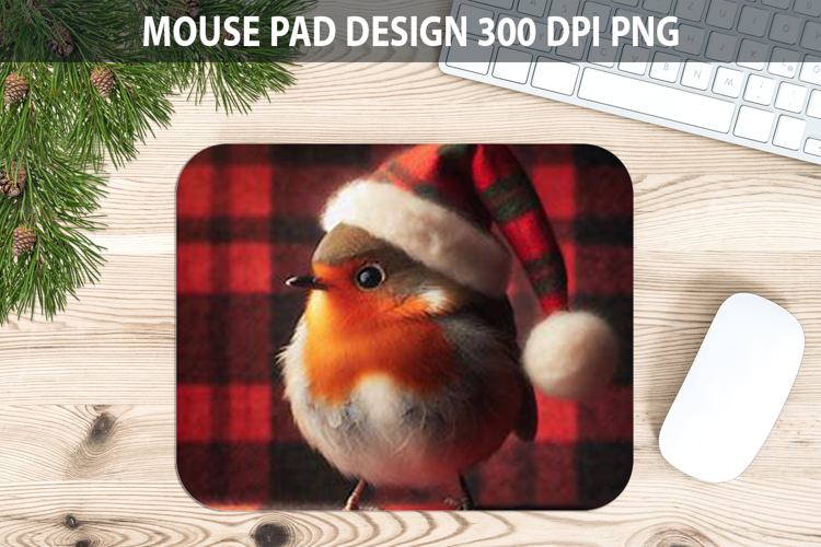 Christmas Cardinal Mouse Pad Sublimation - Animal PNG Design