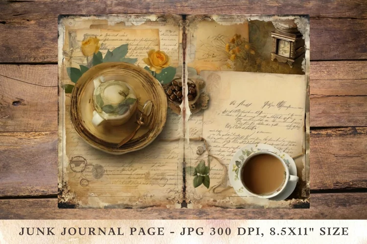 Printable Junk Journal Pages coffee 13