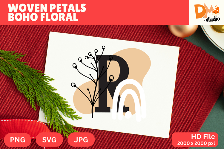 Floral Monogram Letter Svg Image 17