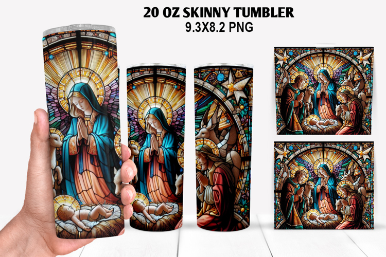 Jesus Skinny Tumbler 20oz Wrap Design, Christmas Tumbler