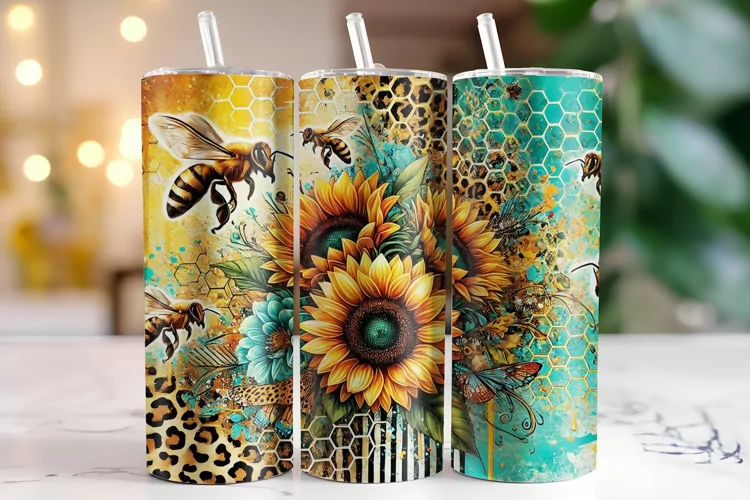 Sunflower Tumbler Wrap | Sublimation | Tumblers