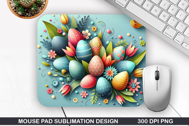 Easter Eggs Mouse Pad Sublimation, Easter Mouse Pad PNG