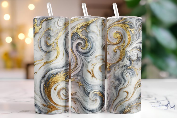 Marble Tumbler Wrap | Sublimation | Tumblers example image 1