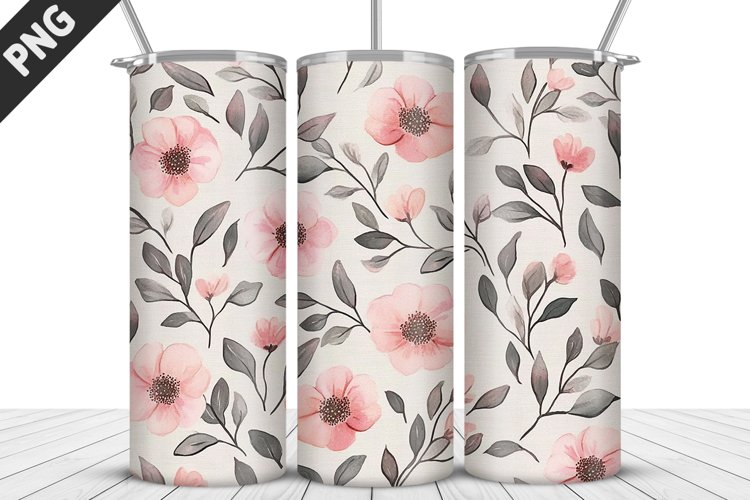 Flowers Tumbler Wrap | Sublimation Design | Tumbler PNG