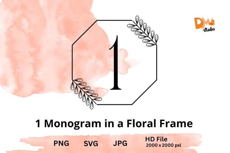 Monogram in a Floral Frame