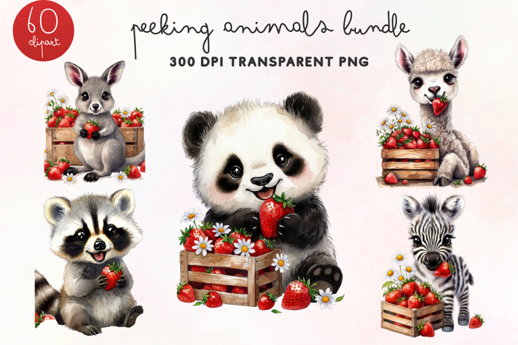 Peeking Animals Clipart PNG