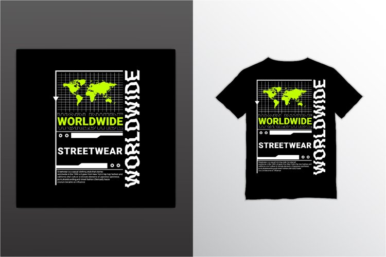 Worldwide writing design, suitable for screen printing