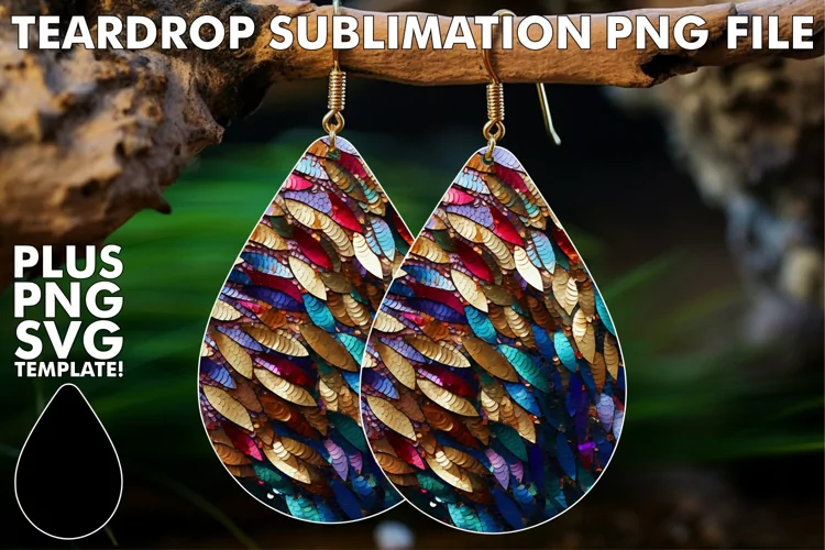 Plaid Sparkle Sensation: Glitter Teardrop Sublimation