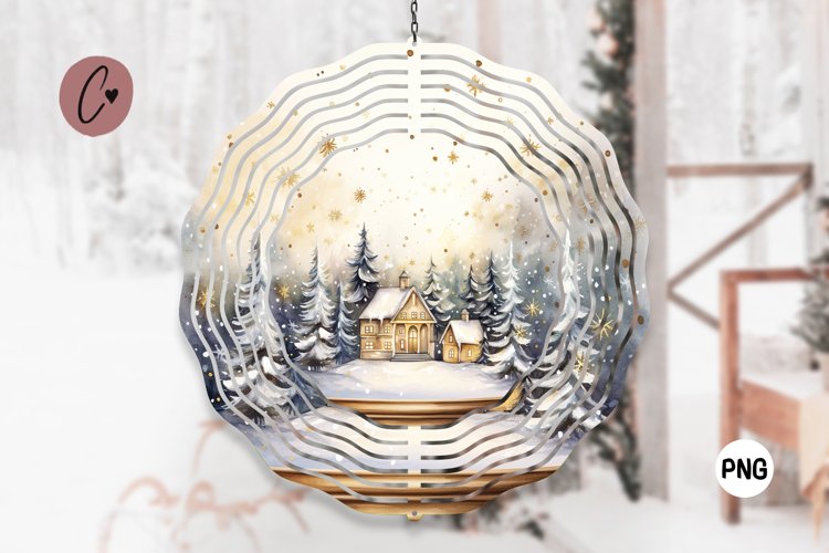 Golden Christmas Winter Wind Spinner