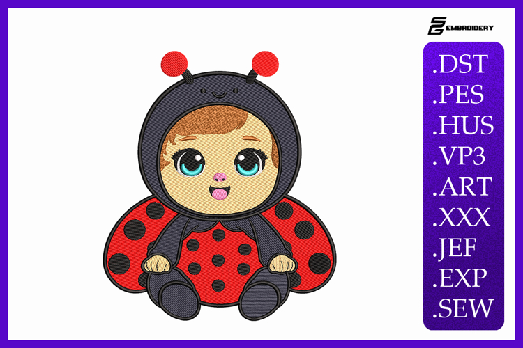Baby Ladybug Embroidery Designs For Machine