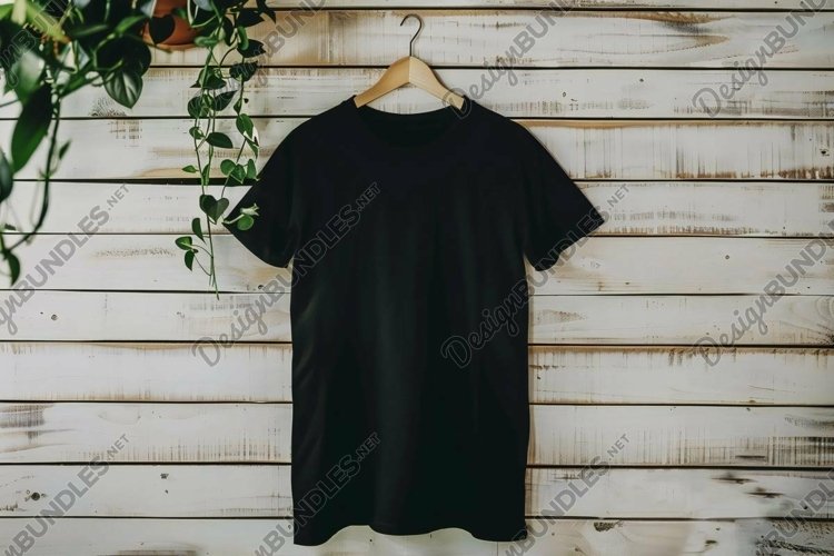 Black Tshirt Mockup Image 15