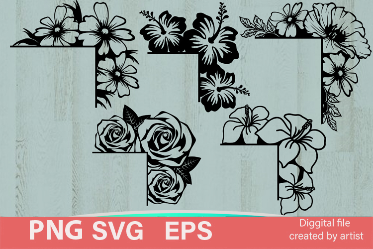 SVG flower door corners, SVG bird golok door corners, bundle