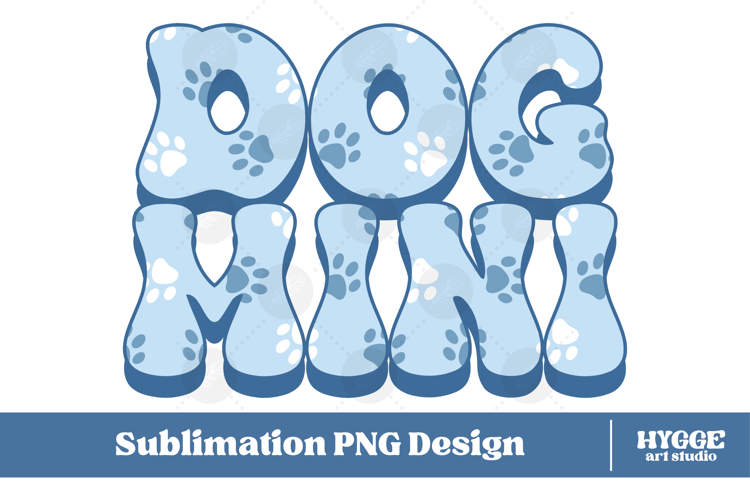 American Dog Mini 4th of July USA Paw DTF PNG Sublimation