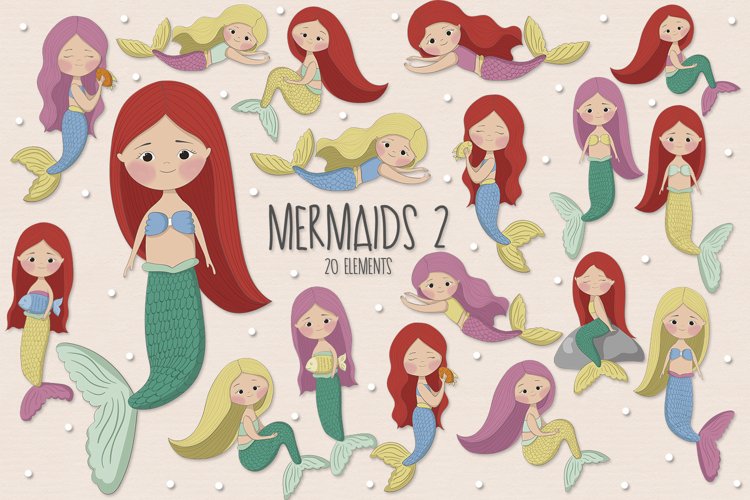 Mermaids Clipart Image 20