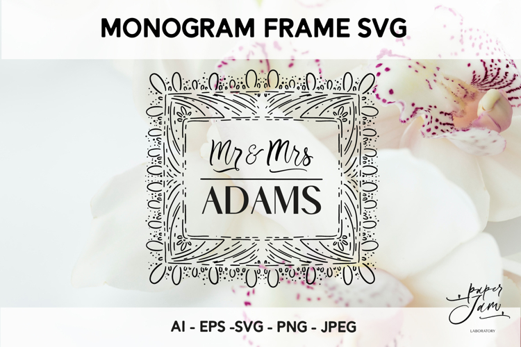 Mr & Mrs Wedding Monogram SVG