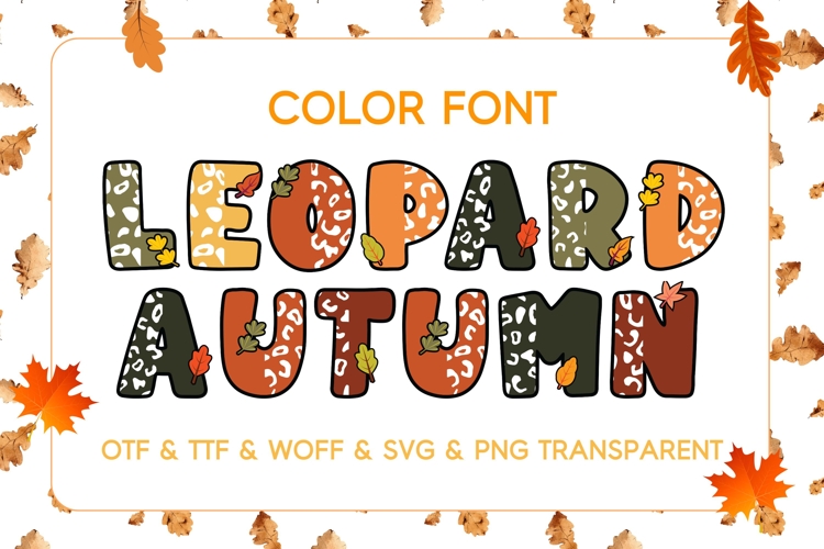 Leopard Autumn Color font