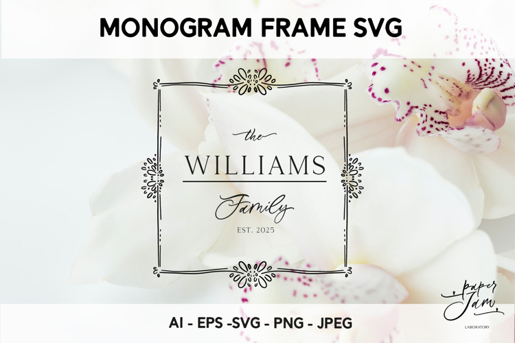 Floral Frame Svg  Image 3