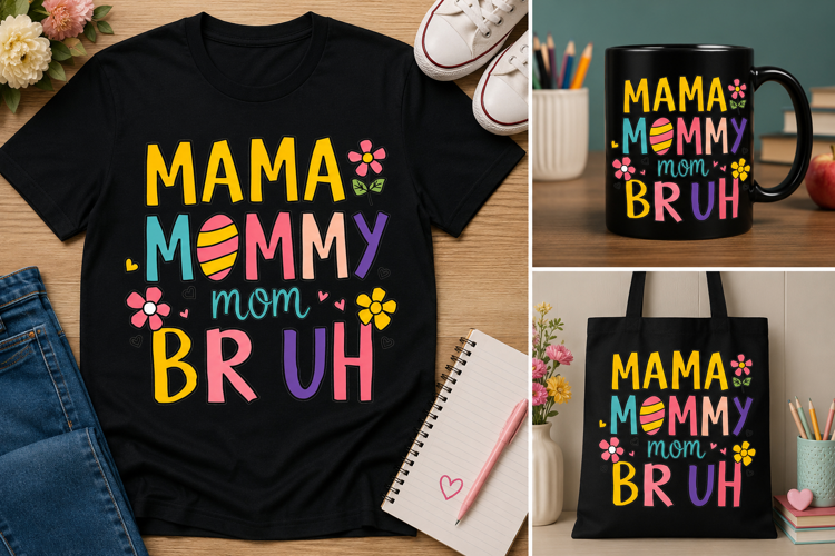 Mama Mommy Mom Bruh PNG, Funny Mother’s Day Mom Design