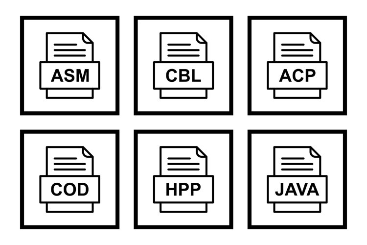 Set Of File Formats Icons (459136)