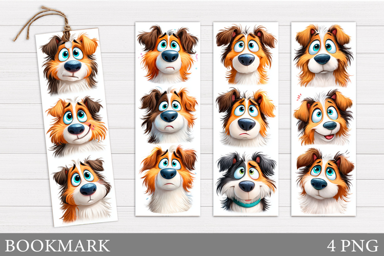 Cute Dog Bookmark Design. Funny Dog Bookmark Sublimation