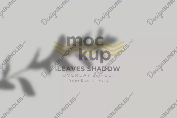 Leaves Shadow Overlay Effect Mockup