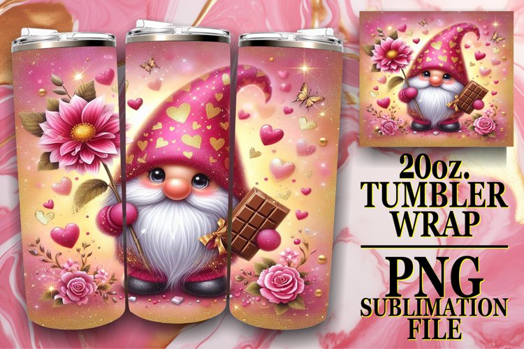 Heartfelt Gnomes Tumbler Delight example image 1