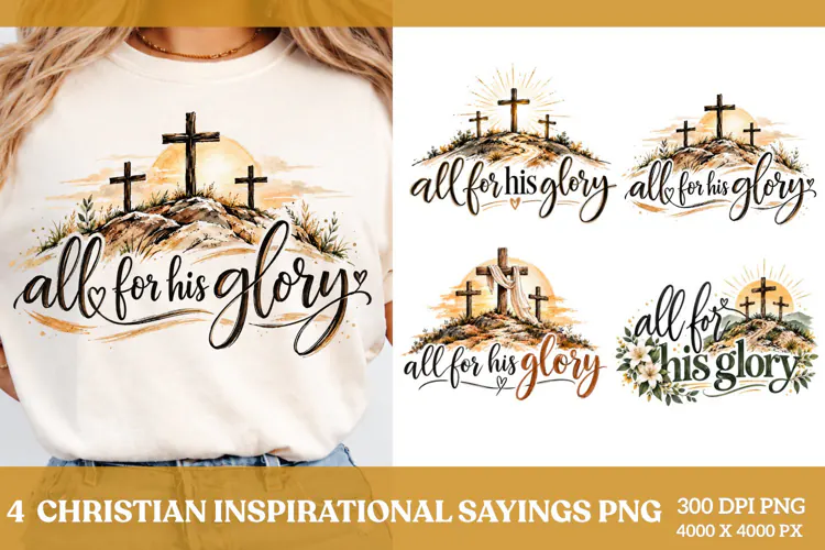4 Christian Faith Sayings PNG