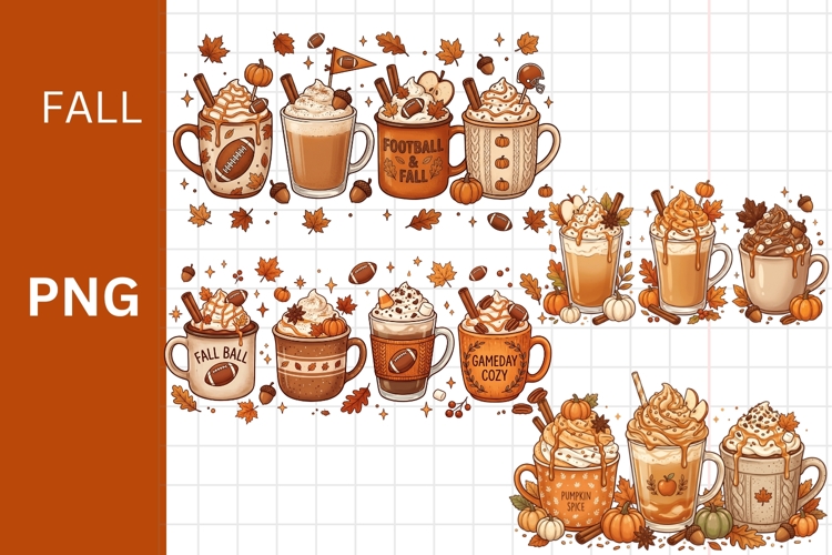 Fall PNG, Autumn PNG, Fall drinks PNG