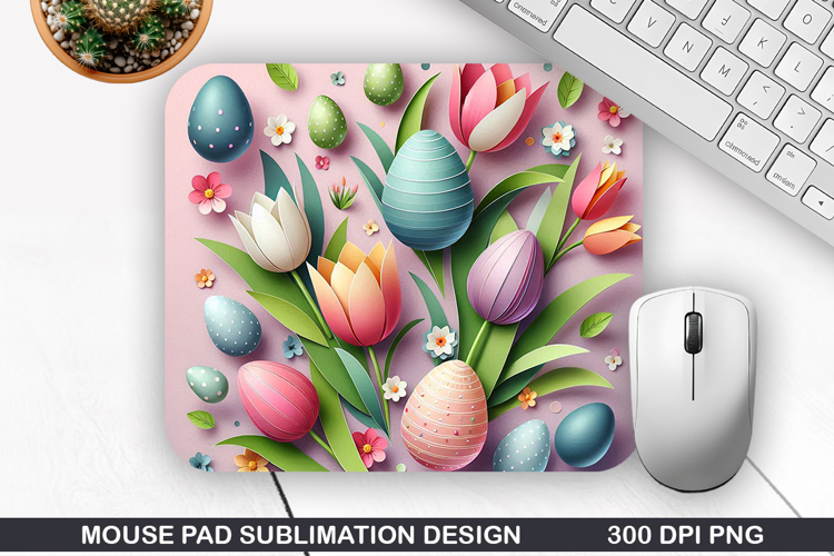 Easter Eggs Mouse Pad Sublimation, Easter Mouse Pad PNG